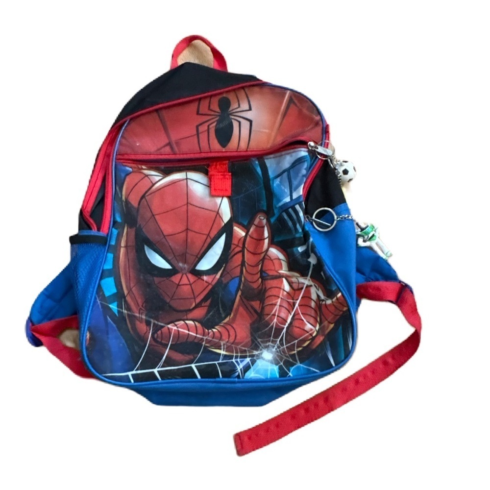 Spider-Man Kids Backpack Book Bag Mickey Disney Buzz Keychain Soccer Ball